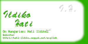 ildiko hati business card